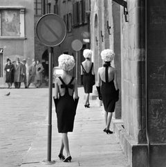 Norman Parkinson 'Tres vestiditos negros, Capucci, Florencia, 1961'
