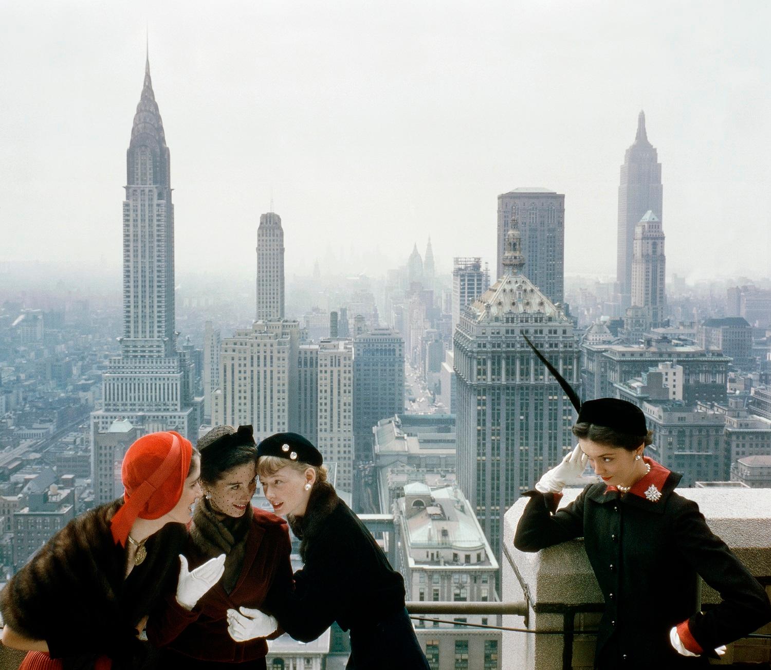 Norman Parkinson Color Photograph - Young Velvets, Young Prices, Hat Fashions III