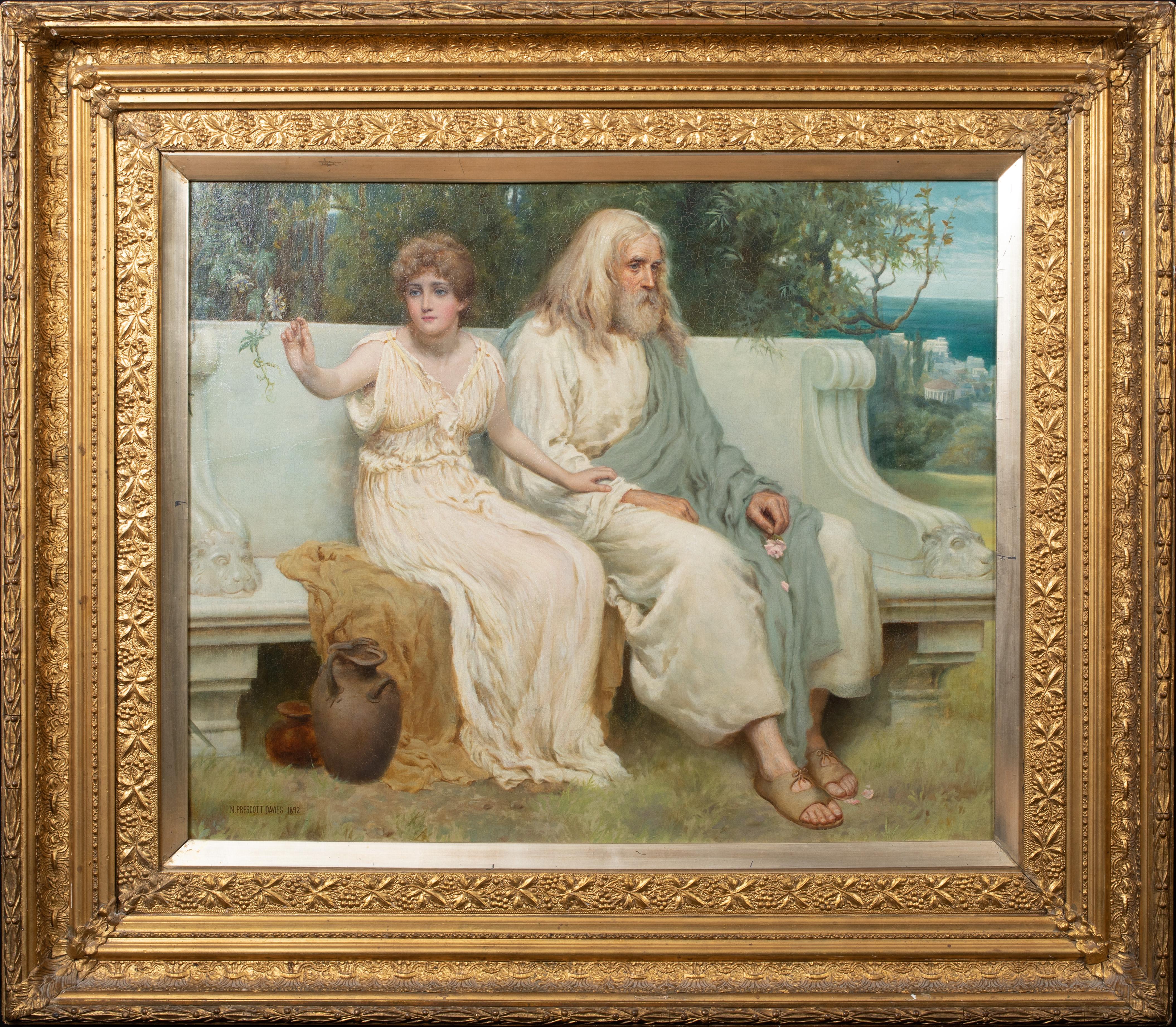 Norman Prescott Davies Portrait Painting - Youth & Old Age, 19th Century