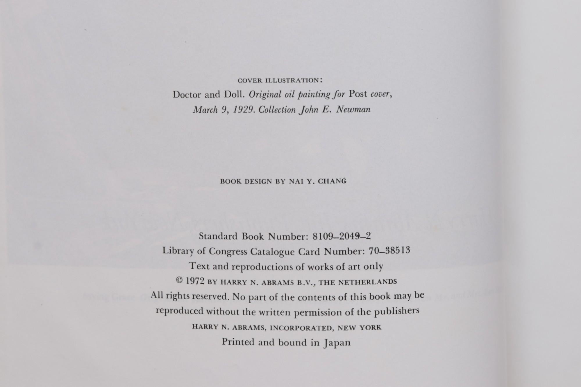 Norman Rockwell, une rétrospective de soixante ans. Livre relié publié en 1972 par Harry N Abrams. Imprimé et relié au Japon, 157 pages.