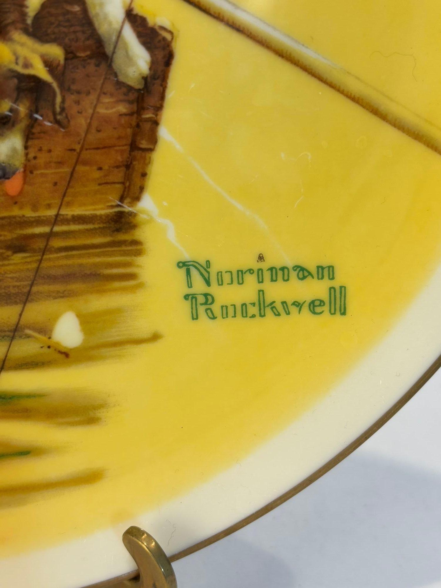 Norman Rockwell Fish Finders Four Seasons Gorham 10,5 Collector Teller (Amerikanische Klassik) im Angebot