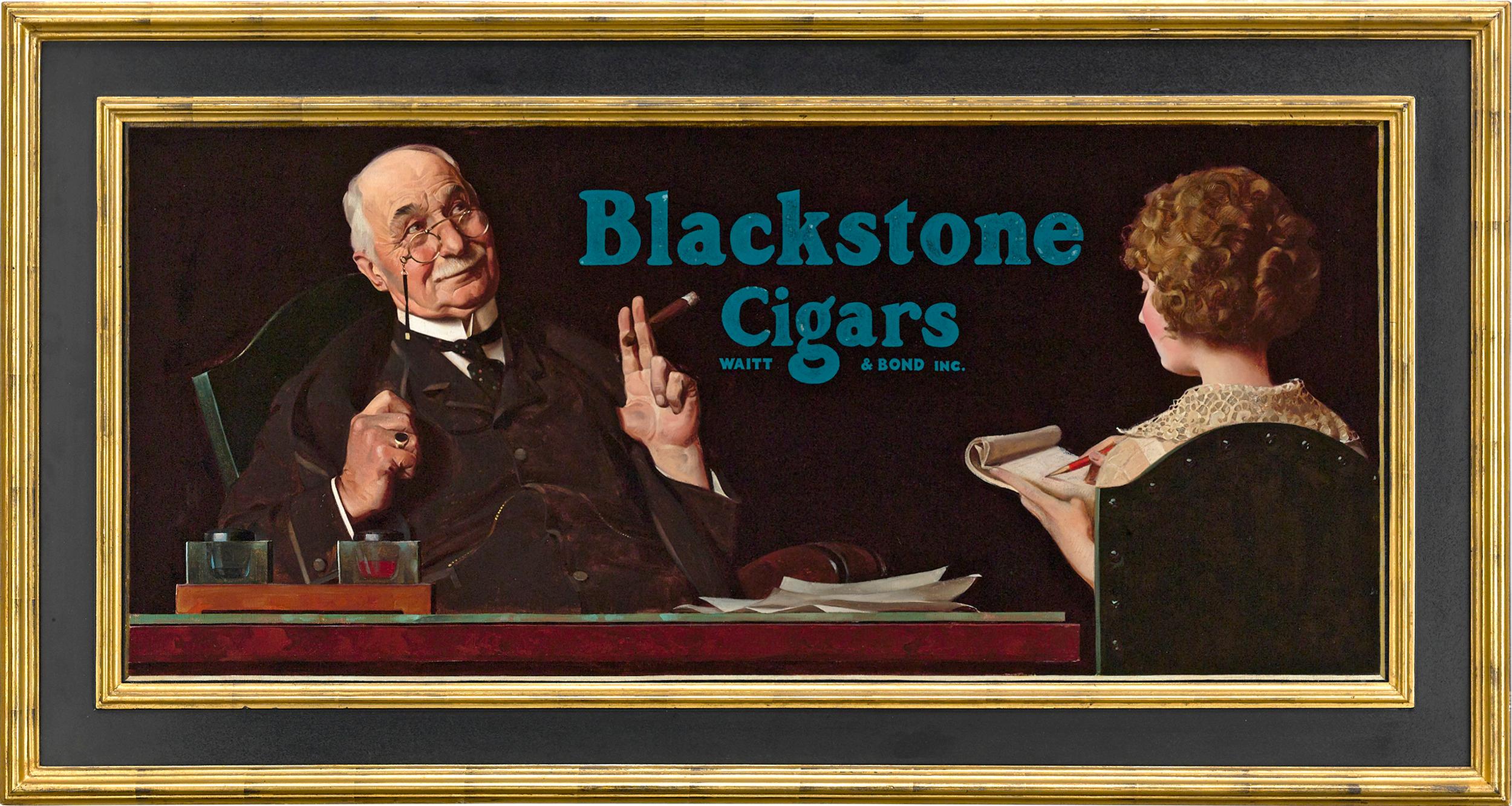 Blackstone Cigars - Painting by Norman Rockwell