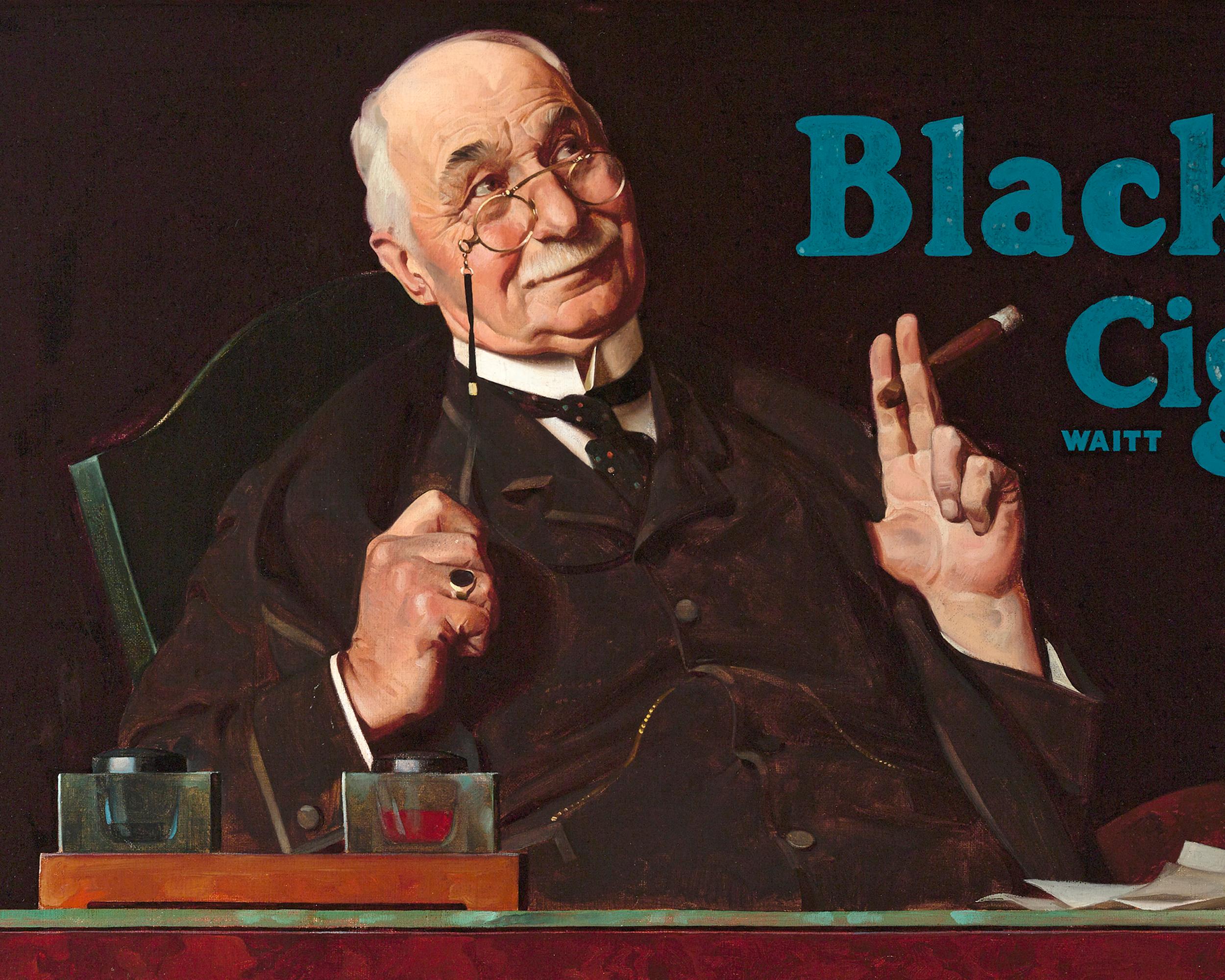 Blackstone Zigarren (Sonstige Kunststile), Painting, von Norman Rockwell