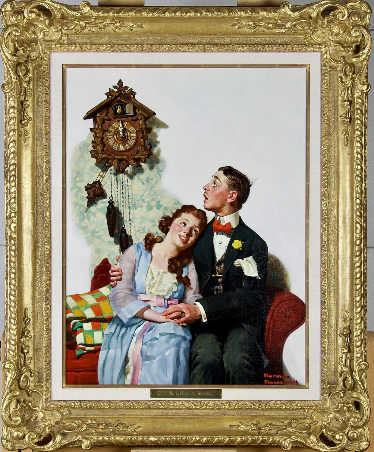 Courting Couple at Midnight, Original Titelseite für The Saturday Evening Post, 1919 im Angebot 1