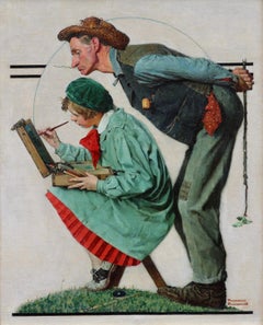 Hayseed Critic, Original Cover Painting for The Saturday Evening Post Magazine