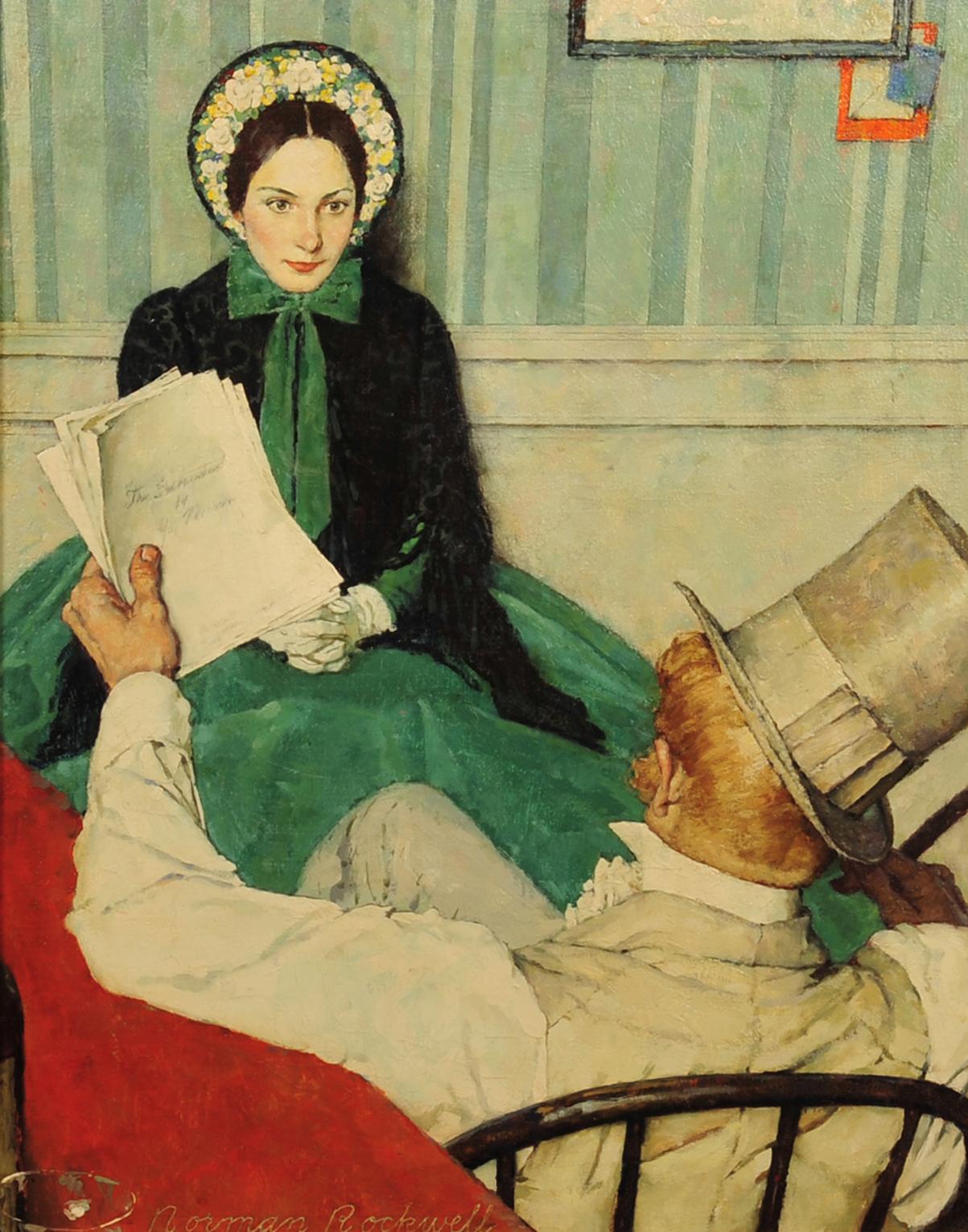 Norman Rockwell Figurative Painting - Jo and the Editor