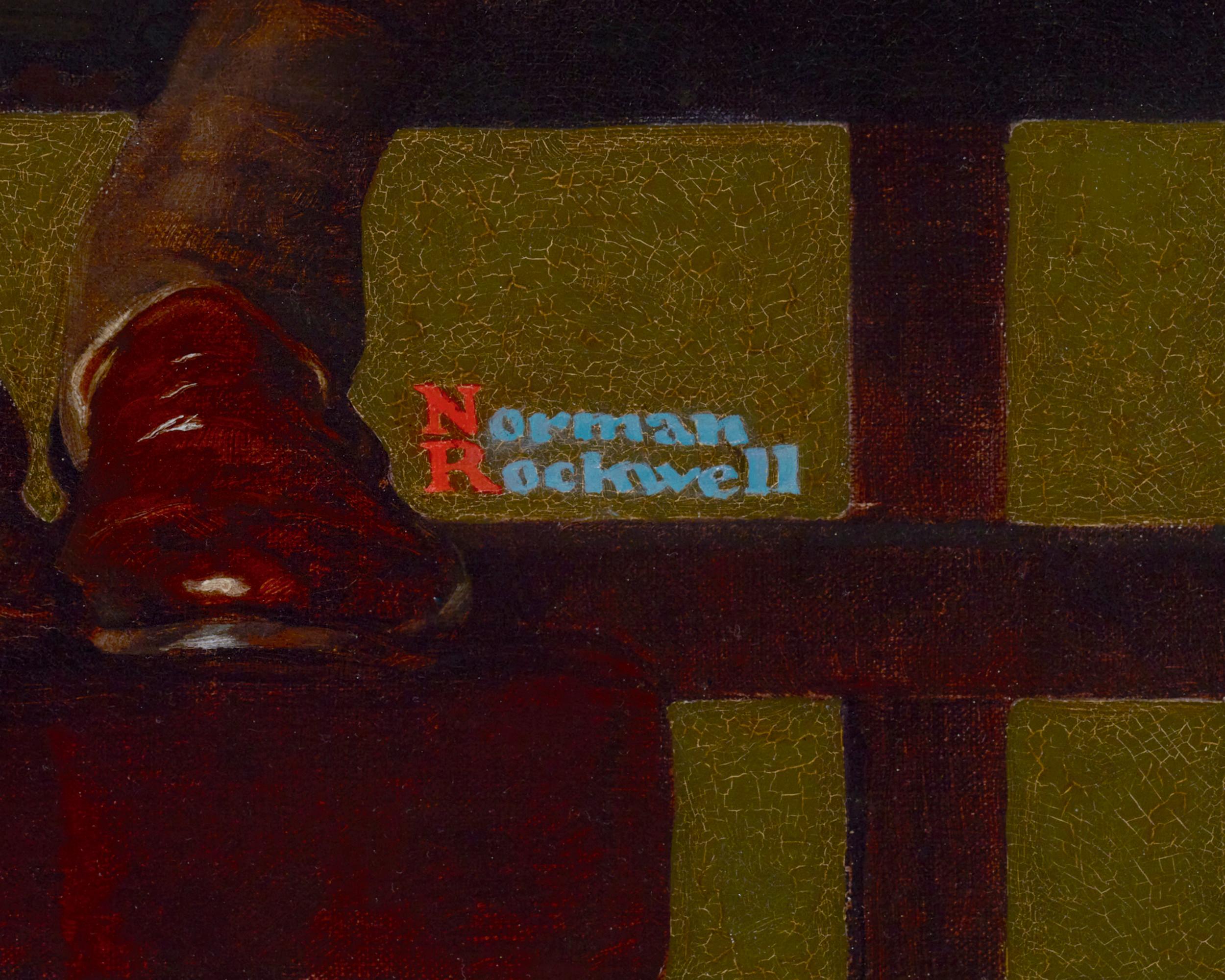 Uomo seduto davanti al radiatore di Norman Rockwell 4
