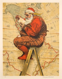 Norman Rockwell Lithograph "Extra Good Boys and Girls" (Signed)