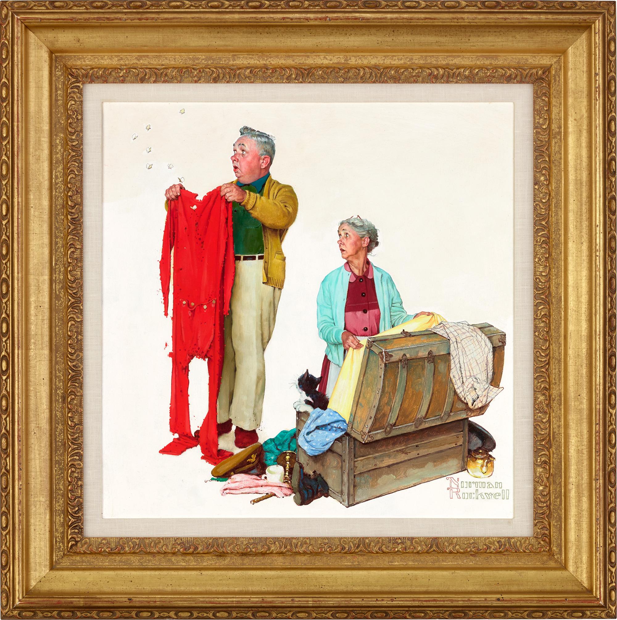 Zarte Jahre: Mottenlöcher von Norman Rockwell im Angebot 1