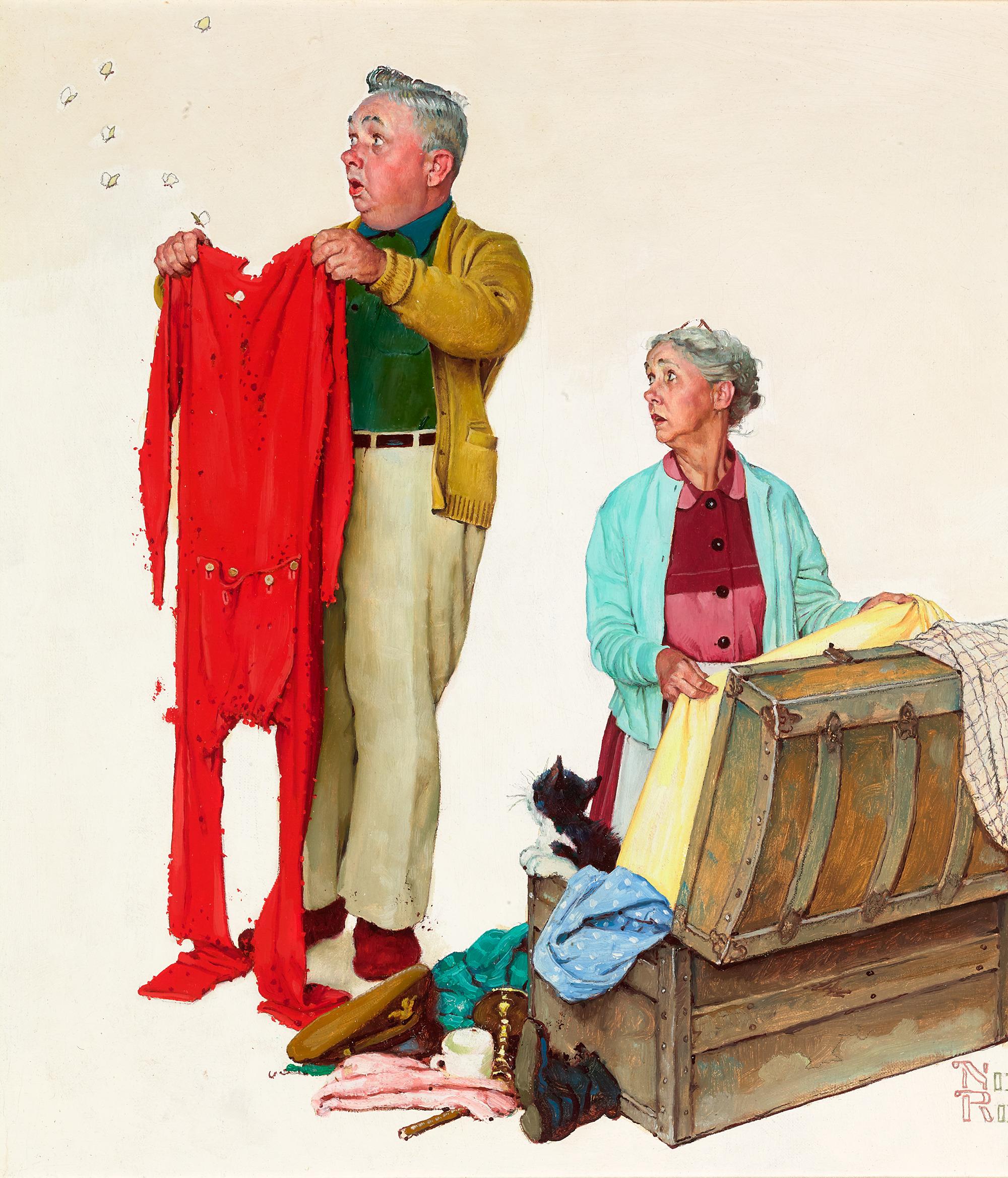 Zarte Jahre: Mottenlöcher von Norman Rockwell im Angebot 2