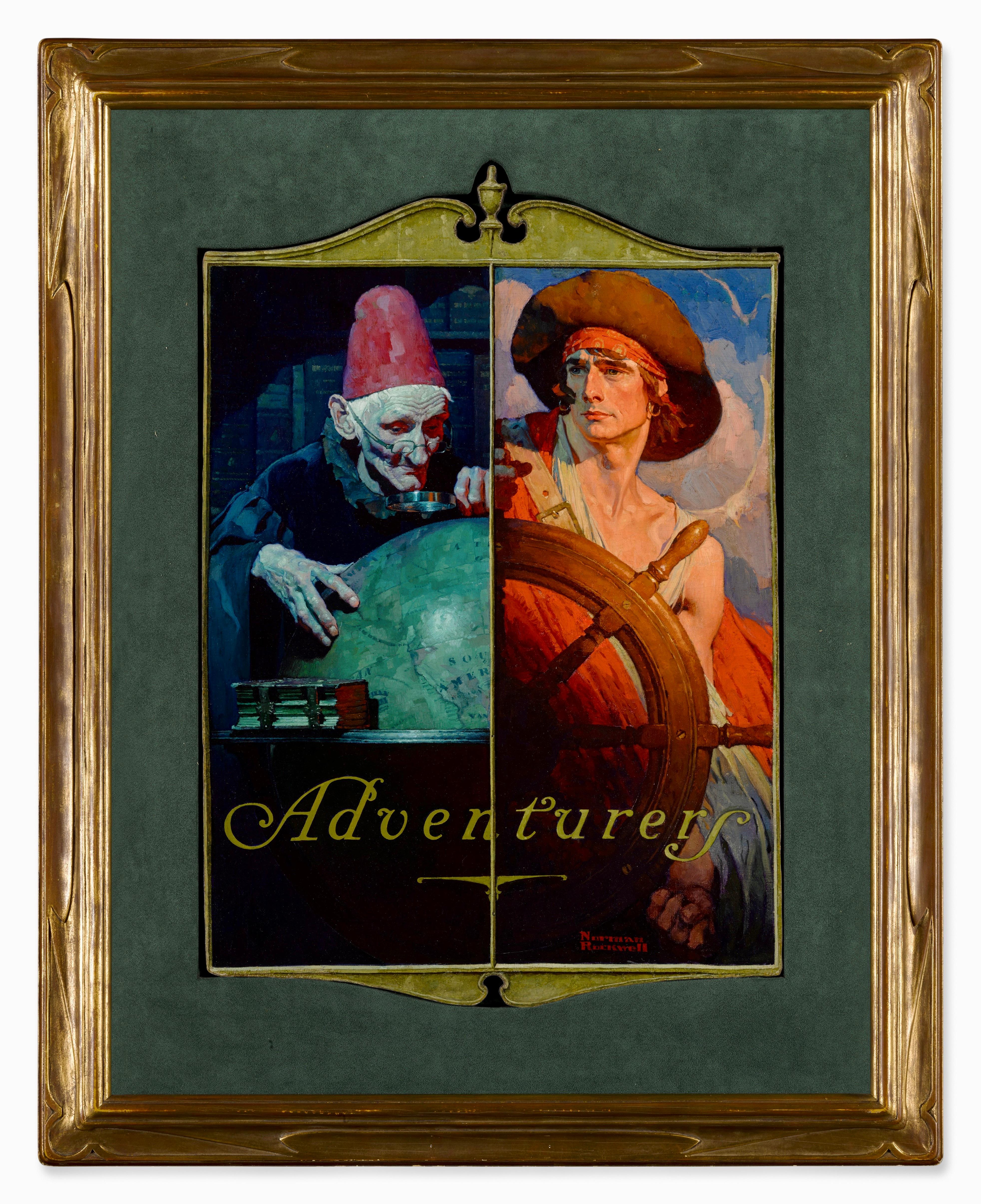 Les aventuriers, couverture - Painting de Norman Rockwell