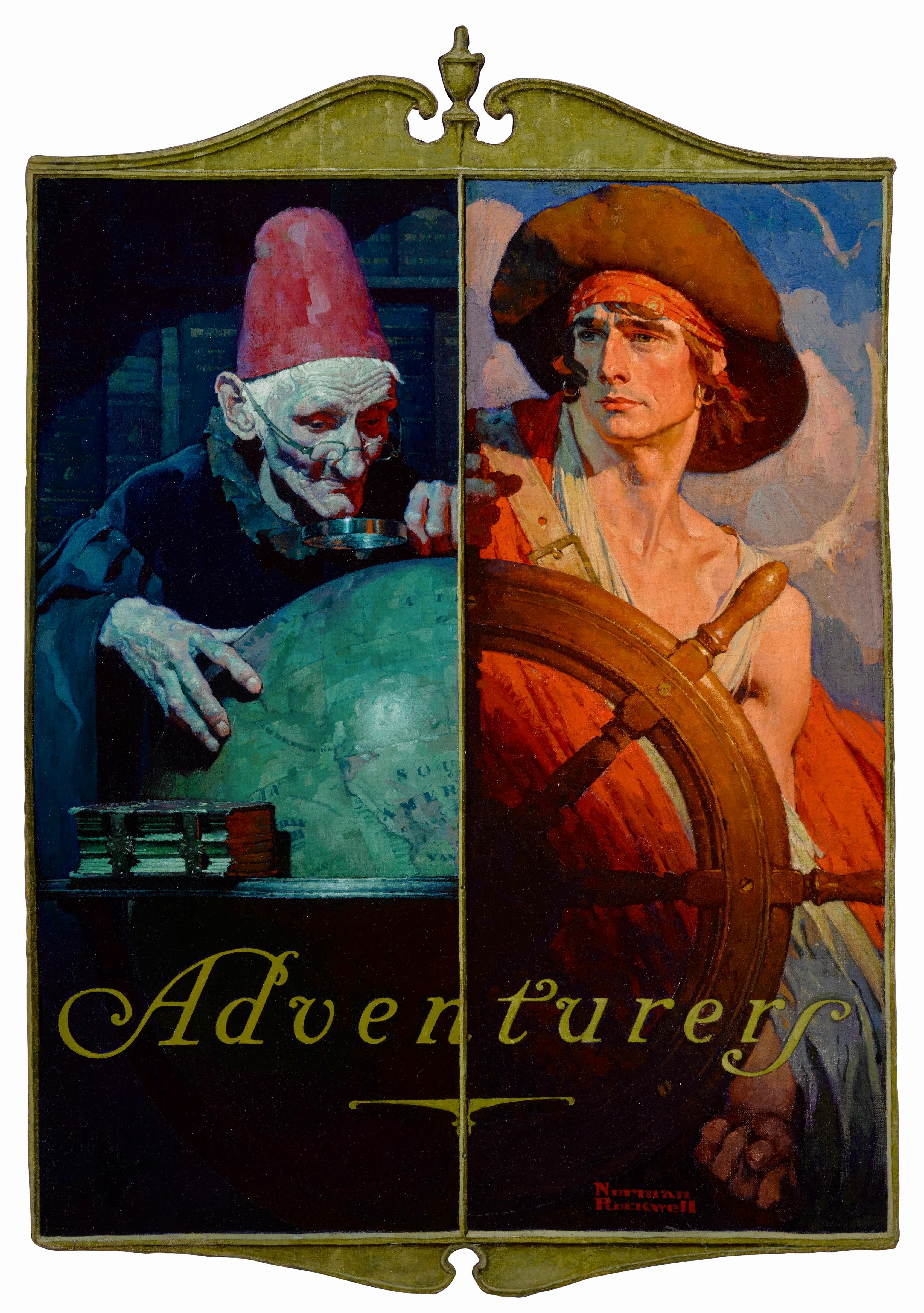 Norman Rockwell Figurative Painting - The Adventurers, Post Cover