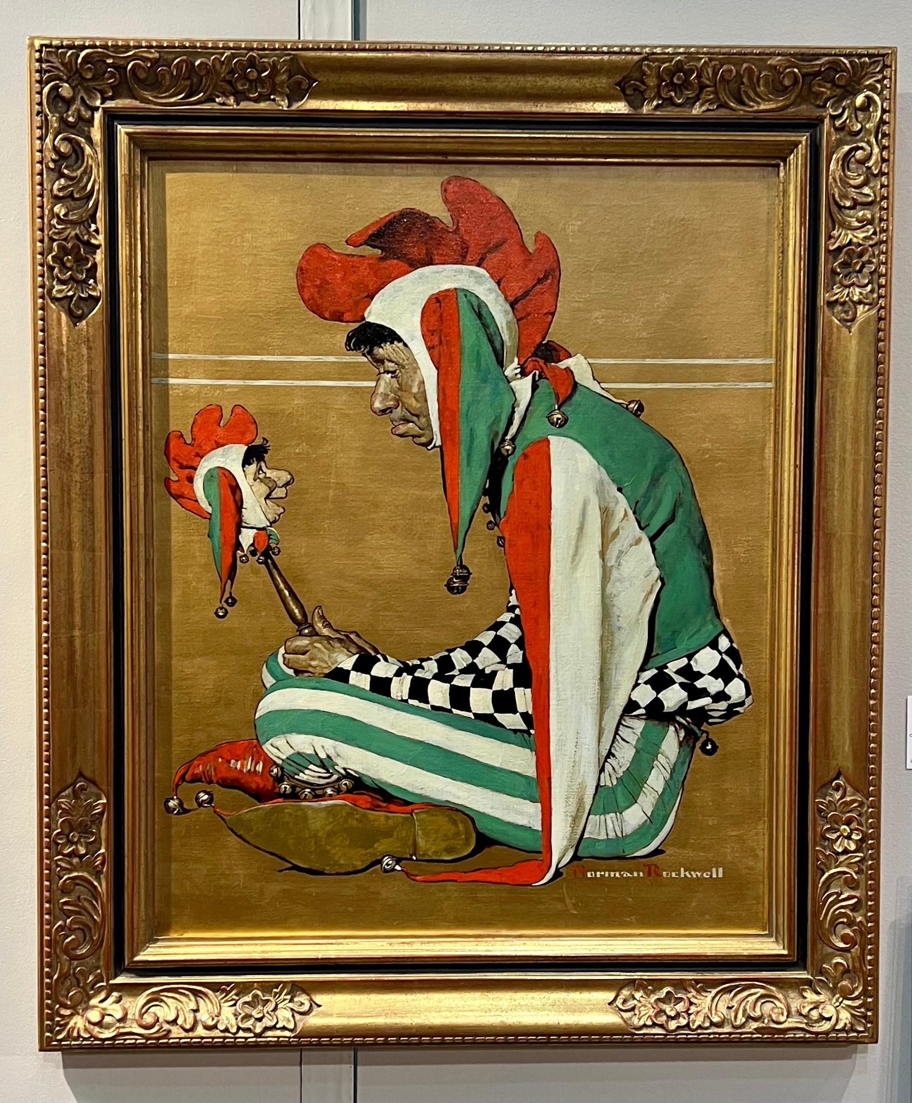 The Jester, Post-Cover (Braun), Figurative Painting, von Norman Rockwell