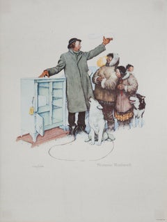 1962 After Norman Rockwell 'The Expert Salesman' Realism Multicolor USA Offset 