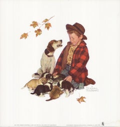 1976 After Norman Rockwell 'A Boy and His Dog' 