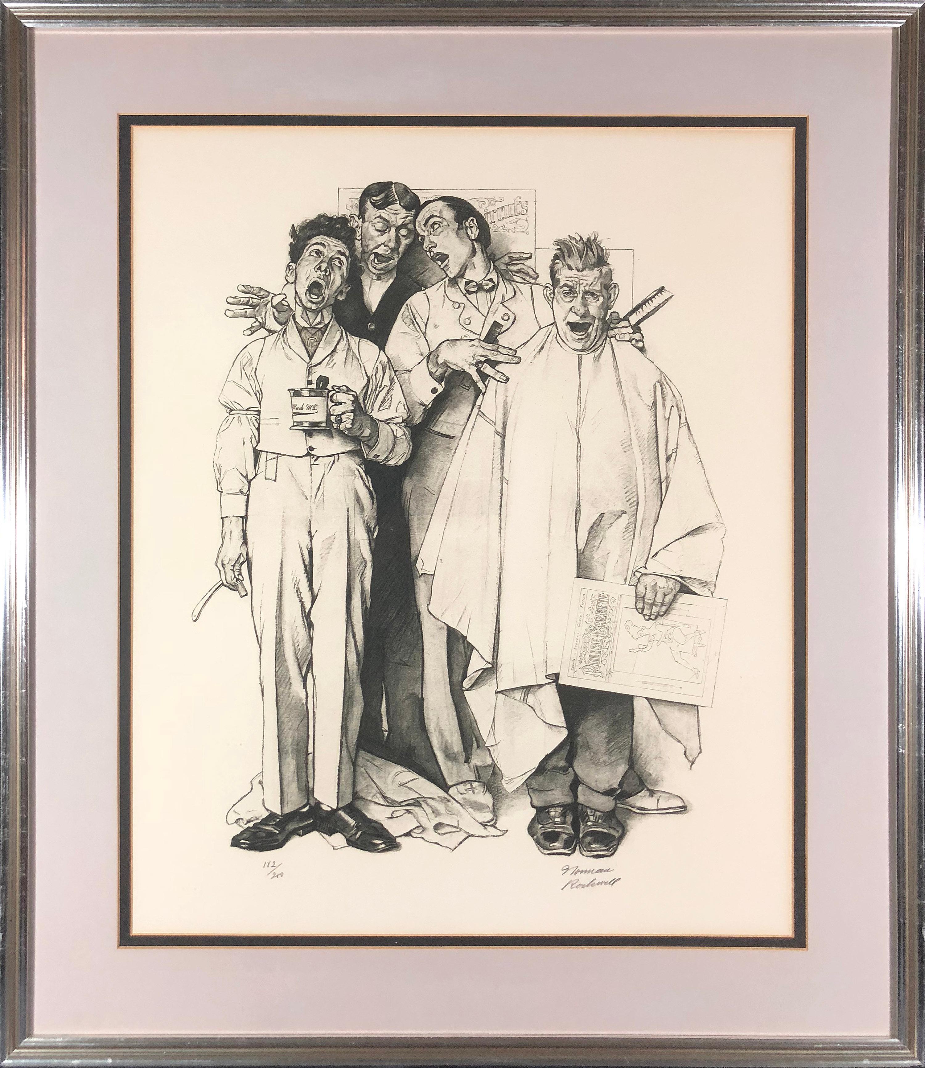 Barbershop Quartet - Print by After Norman Rockwell