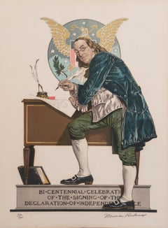 'Bicentennial Independence Celebration' Benjamin Franklin, Saturday Evening Post