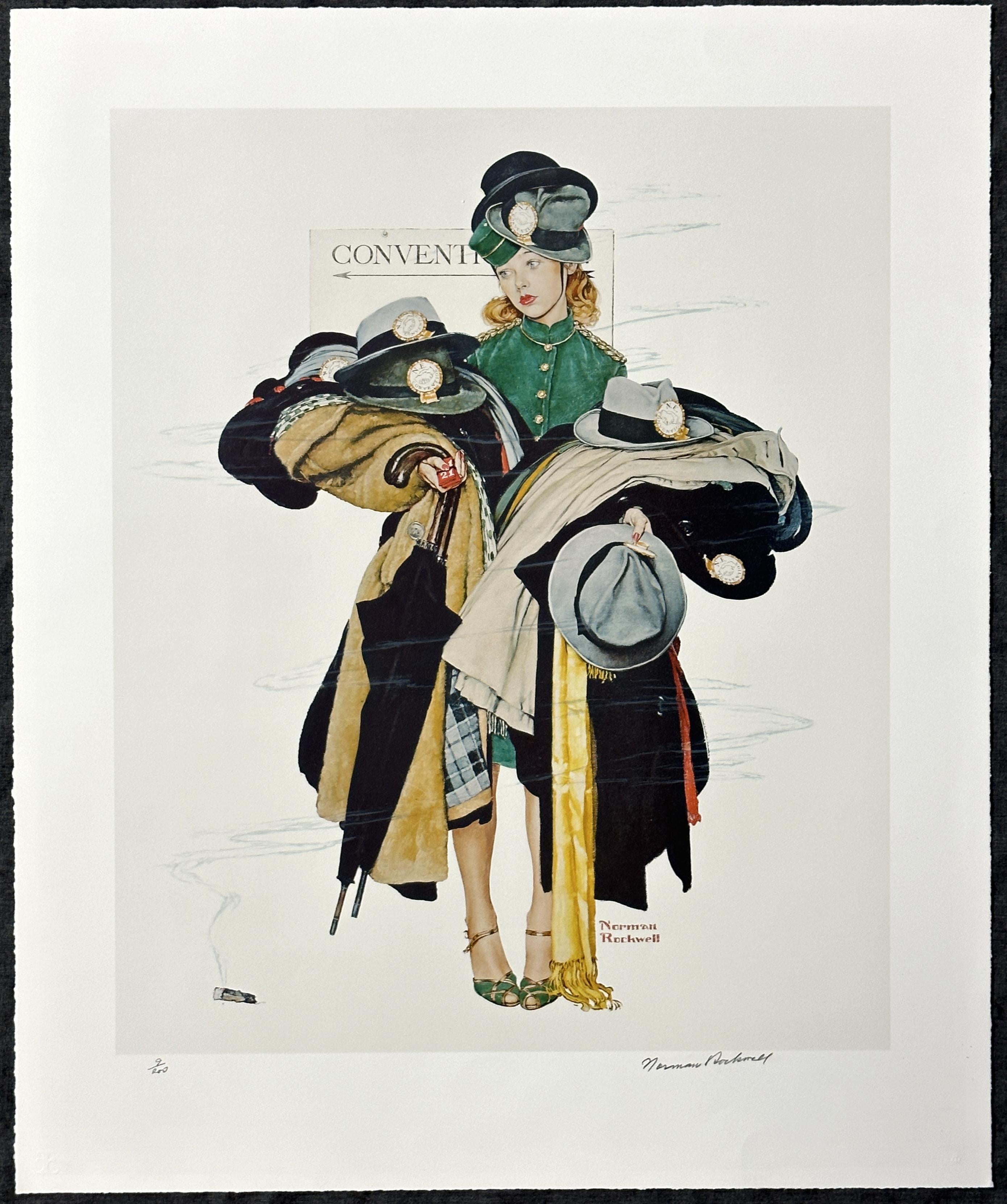 Convention, 1976 Signed Limited Edition 7-Color Collotype on Rives BFK Paper - Print by Norman Rockwell