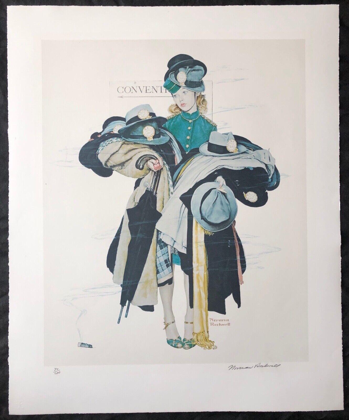 Offered at an exceptional price, this piece is in excellent condition and will ship rolled. Edition number 70 / 200.  

There are 200 pieces in the edition all signed and numbered by Norman Rockwell.
Published 1976, Gallery Retail $6,000.