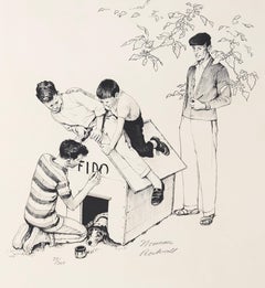 Fido's House (framed, hand signed lithograph)