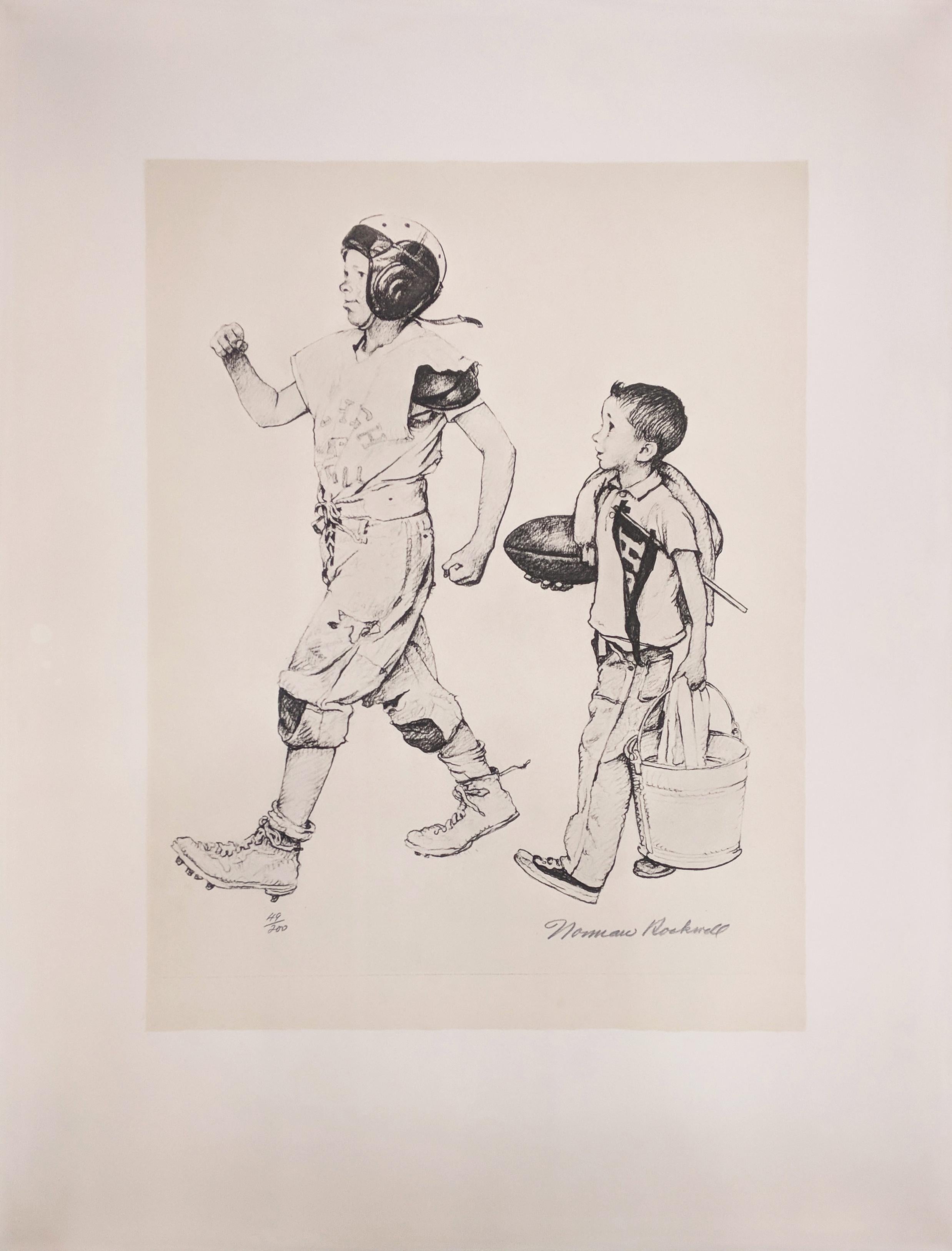 norman rockwell football paintings