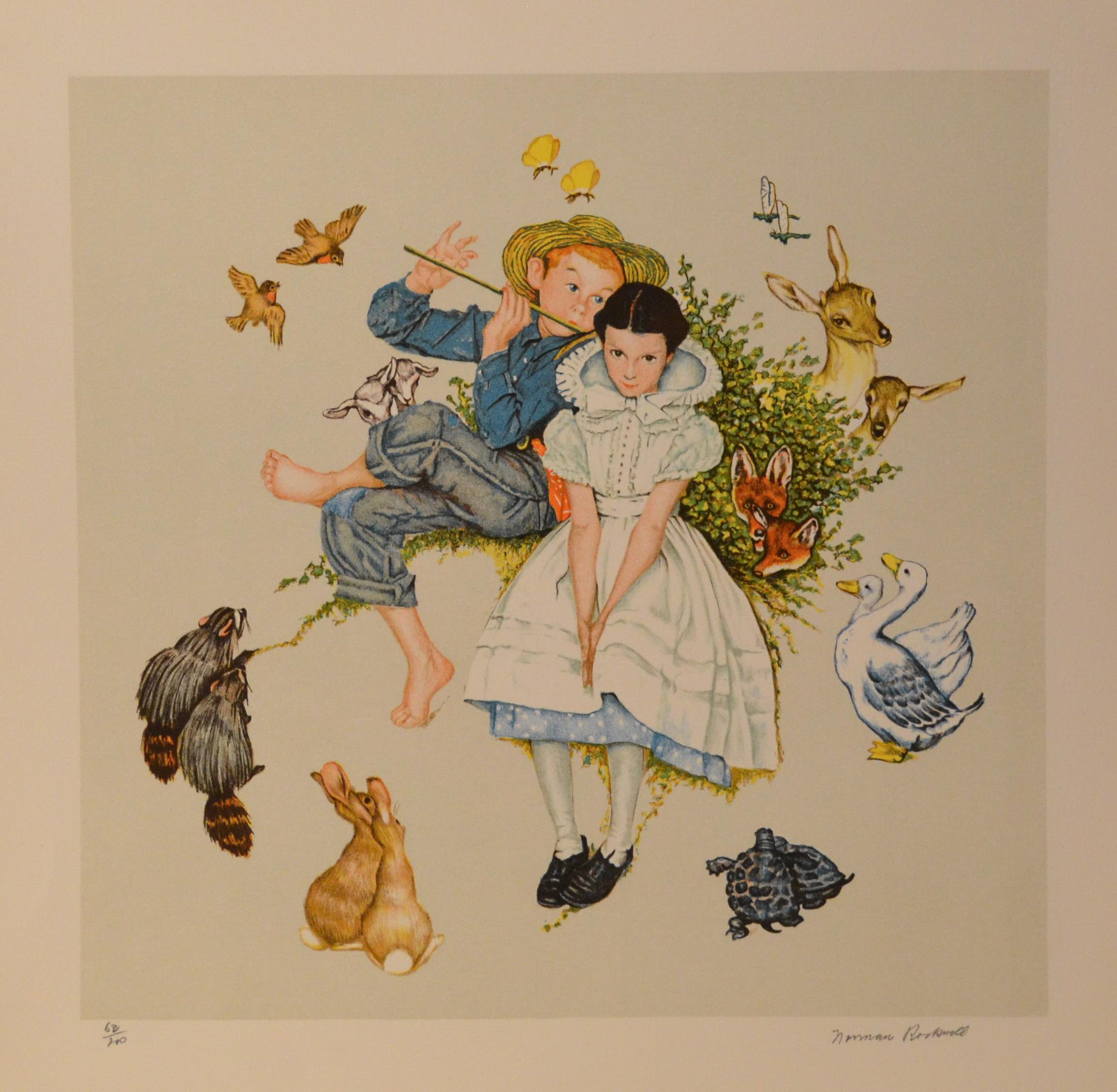 Four Ages of Love (The Complete Set of 4 Hand-Signed Color Lithographs) - Print by After Norman Rockwell