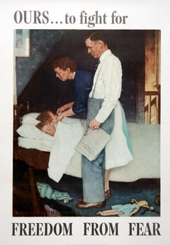 Freedom From Fear by Norman Rockwell 1943 - Original Poster Vintage in Large