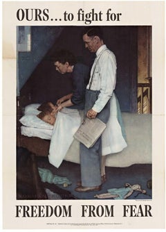 Freedom from Fear:: Ours to fight for original Four Freedoms vintage poster