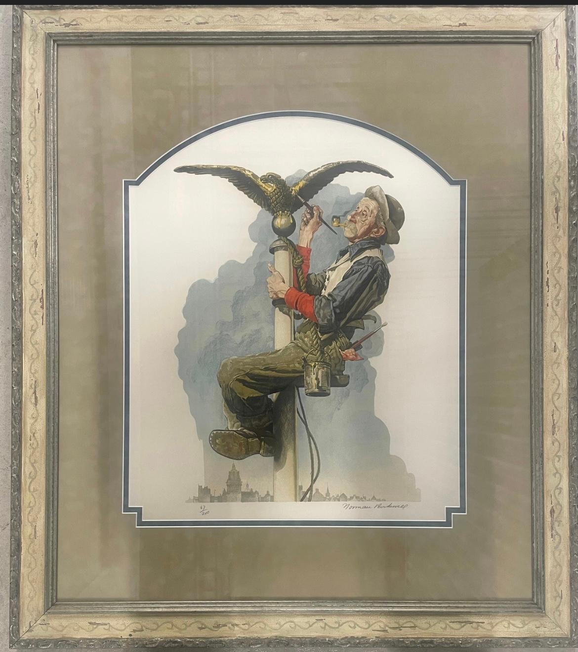 “Gliding the eagle“ - Print by Norman Rockwell