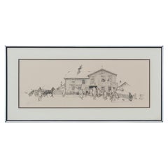 Vintage Limited Edition Blacksmith Shop Landscape Lithograph