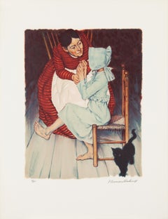 Norman Rockwell, 'My hands shook', 1972, Lithograph, a.p., Signed, Framed