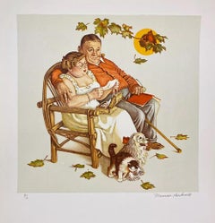 Vintage Norman Rockwell 'Fondly Do We Remember' 1977, signed & numbered lithograph