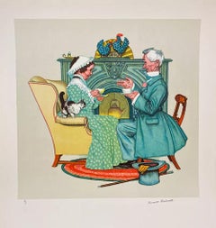 Norman Rockwell 'Gaily Sharing Vintage Time' 1977, signed & numbered lithograph