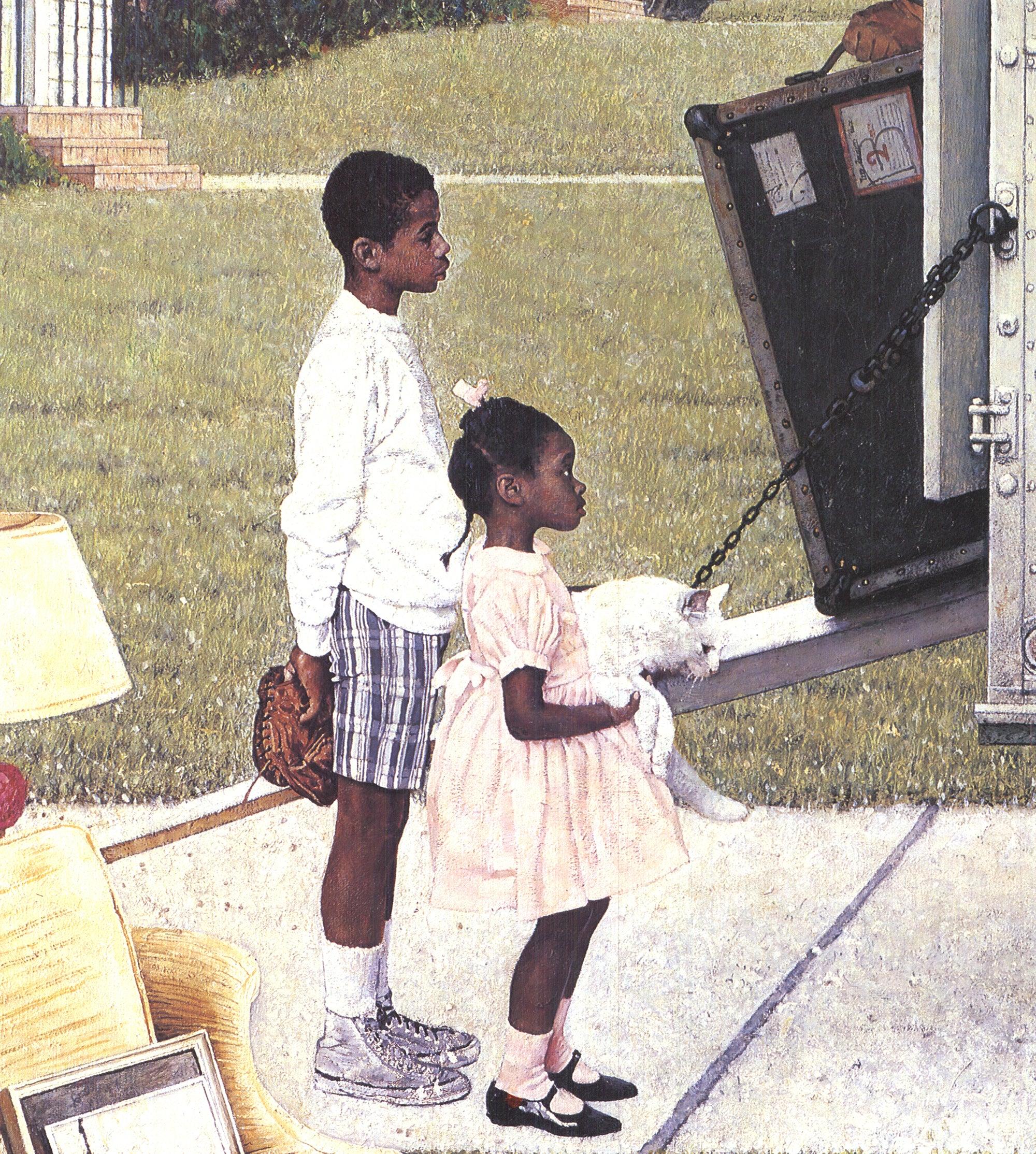 Norman Rockwell 'Moving In'- Poster For Sale 2
