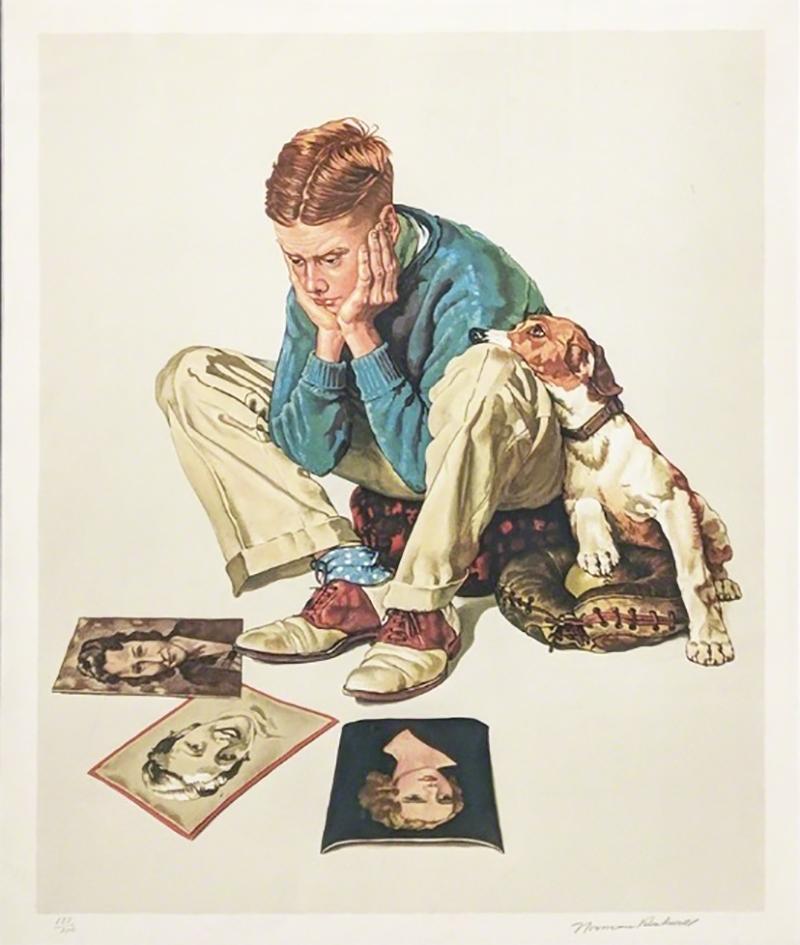 NORMAN ROCKWELL 'Star Struck' Firmada y numerada, 1976 Litografía original en color - Print de Norman Rockwell