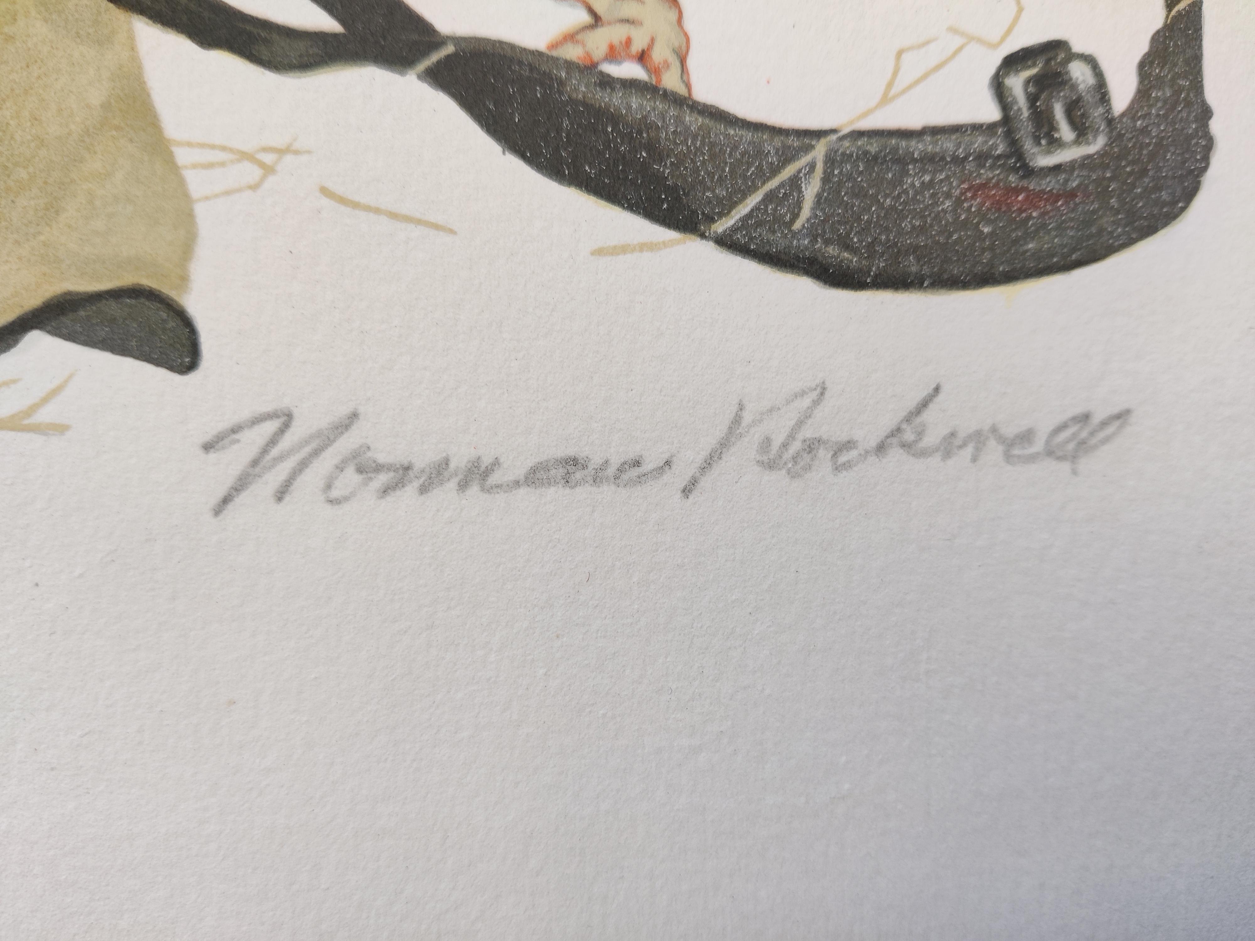 Norman Rockwell --  Summer Stock  (Actress Putting on Make Up) For Sale 1