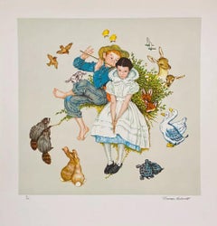 Vintage Norman Rockwell 'Sweet Song So Young' 1977, signed & numbered lithograph