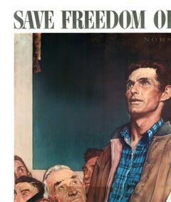 Original Save Freedom of Speech, Buy War Bonds (Large) format vintage poster