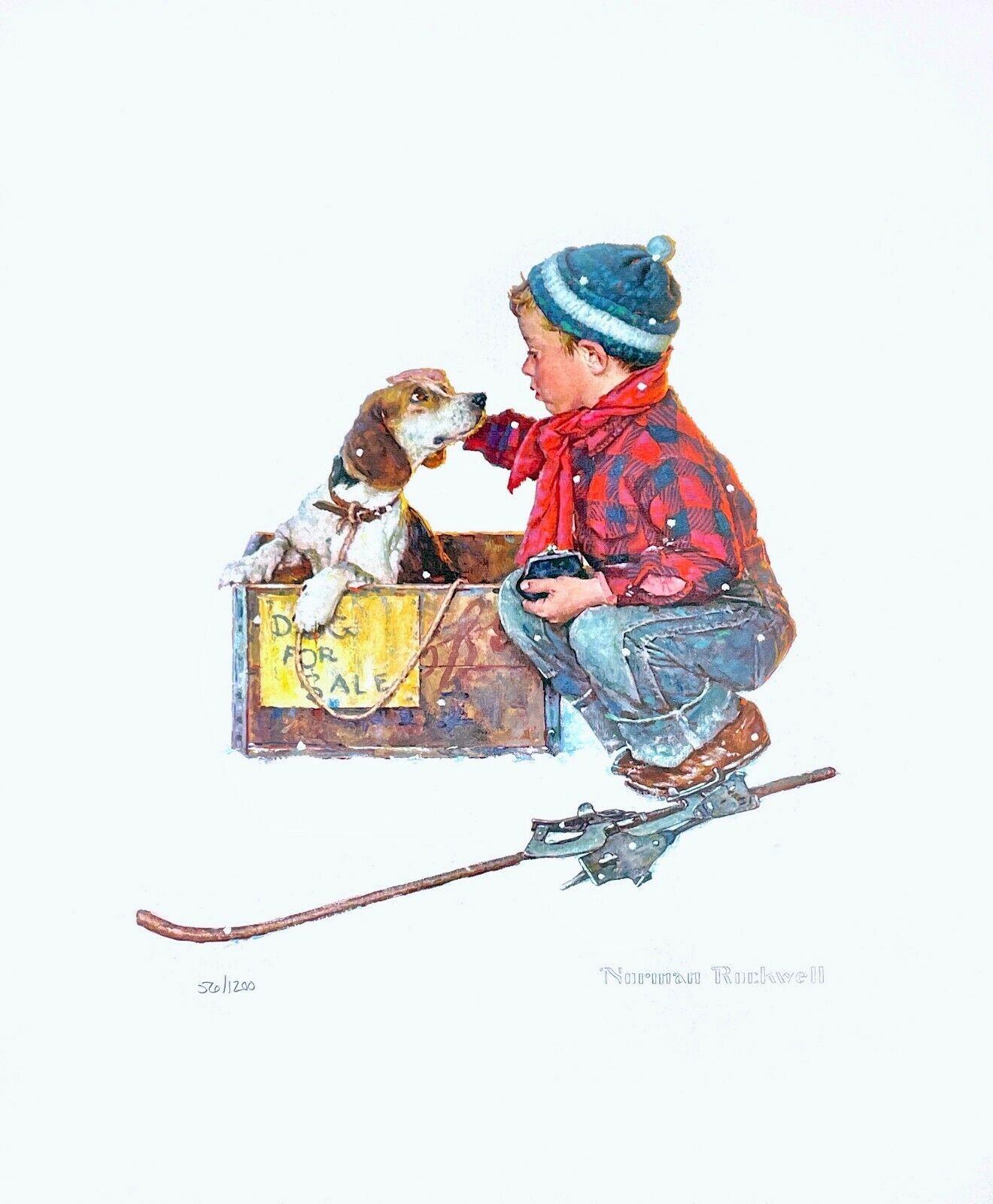 Norman rockwell a boy and his dog outlet figurines