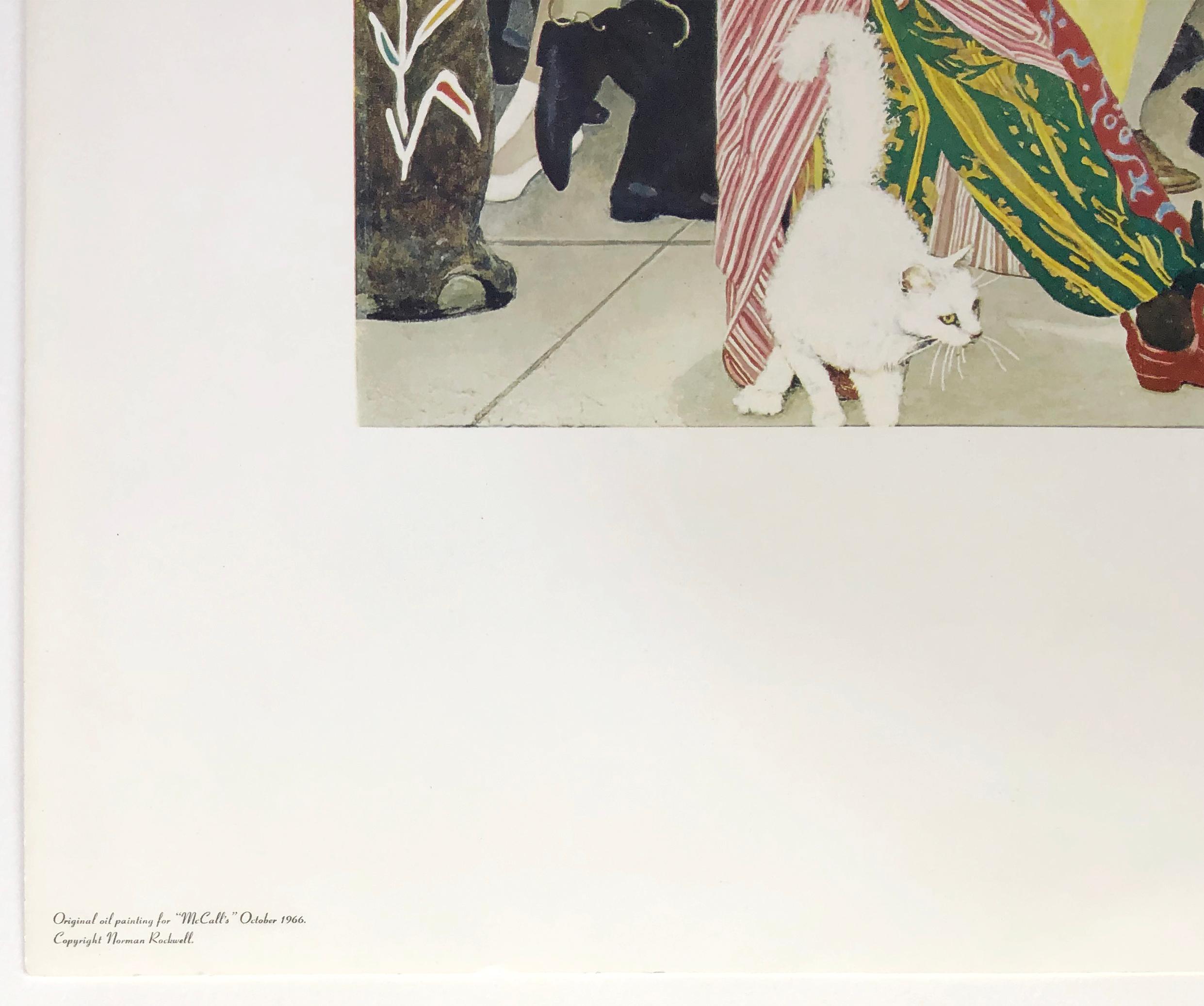 LES GENS DU SAMEDI - Impressionnisme américain Print par Norman Rockwell