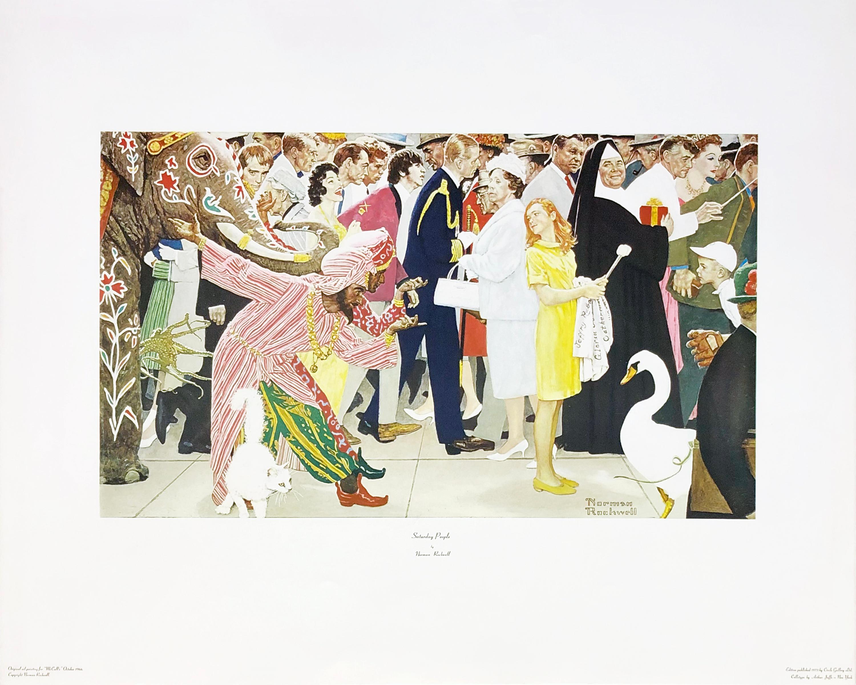 Norman Rockwell Portrait Print - SATURDAY PEOPLE