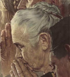 Save Freedom of Worship Buy War Bonds, original World War 2 Four Freedoms poster