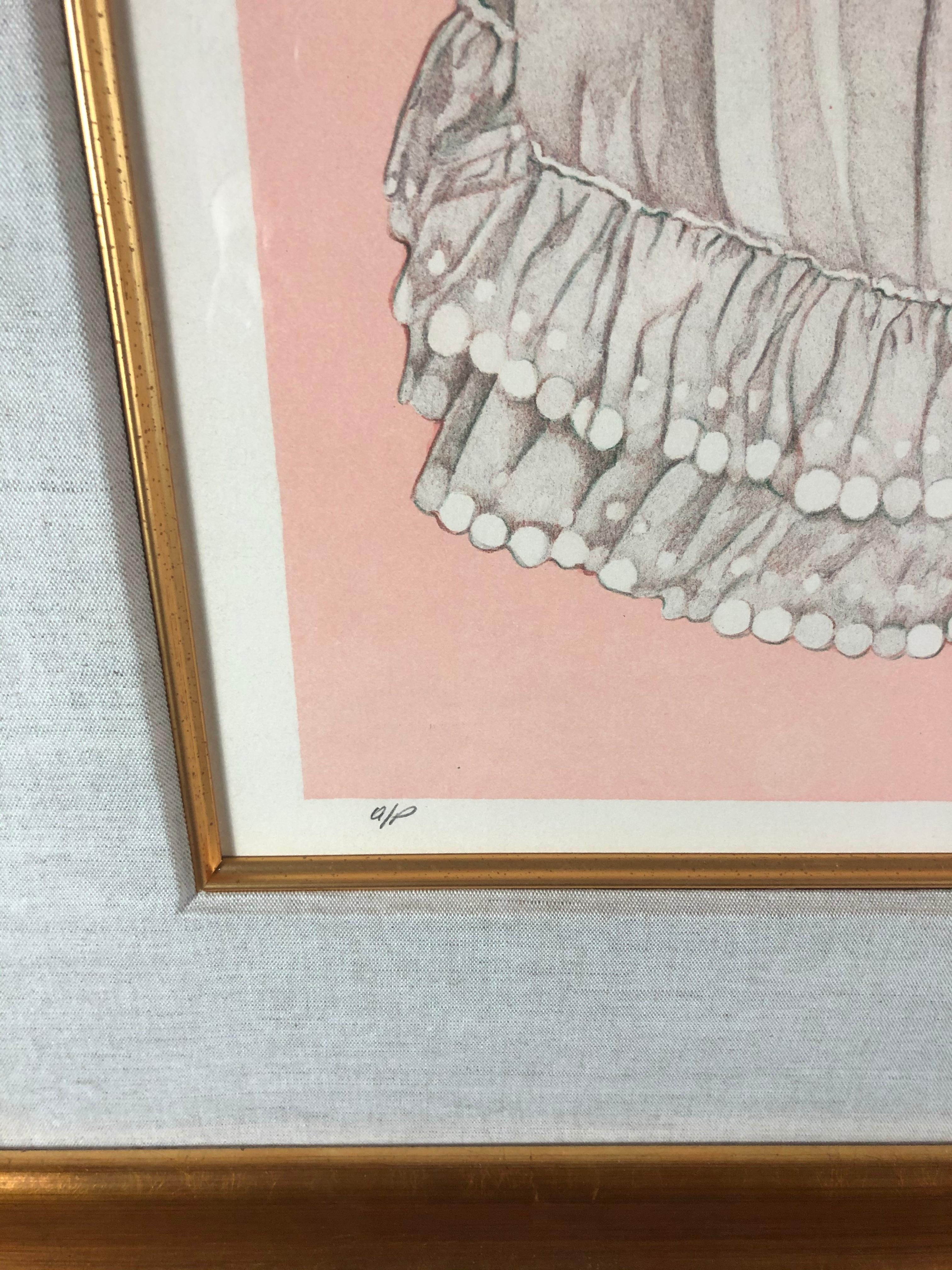 Tras la pintura de los secretos (Diario de una hermana) - Figurative Print Beige de After Norman Rockwell