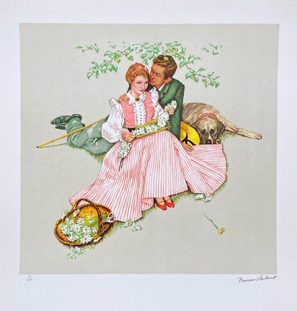 LA CARTERA DE LAS CUATRO EDADES DEL AMOR - Print de Norman Rockwell