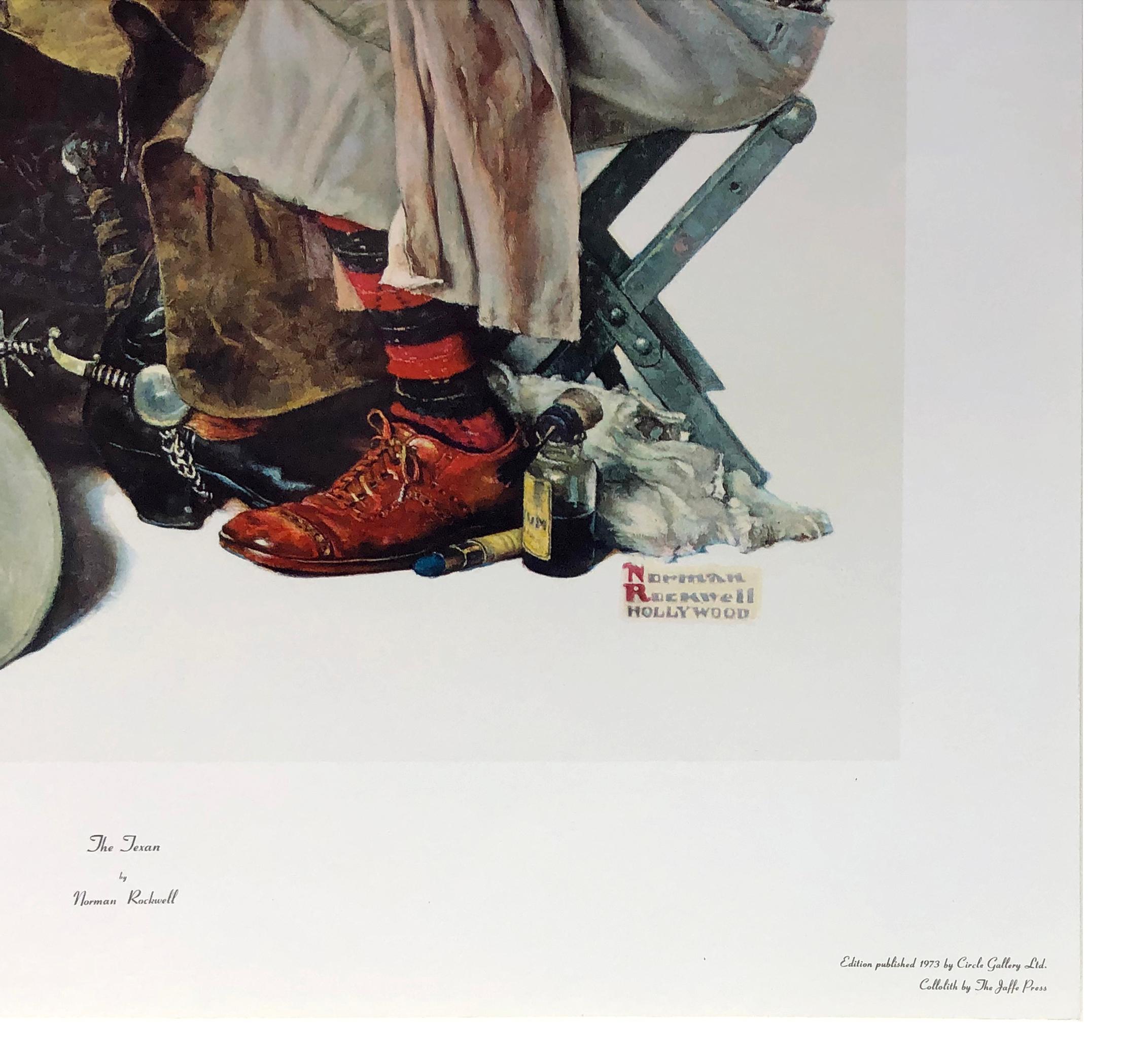 THE TEXAN - Print by Norman Rockwell