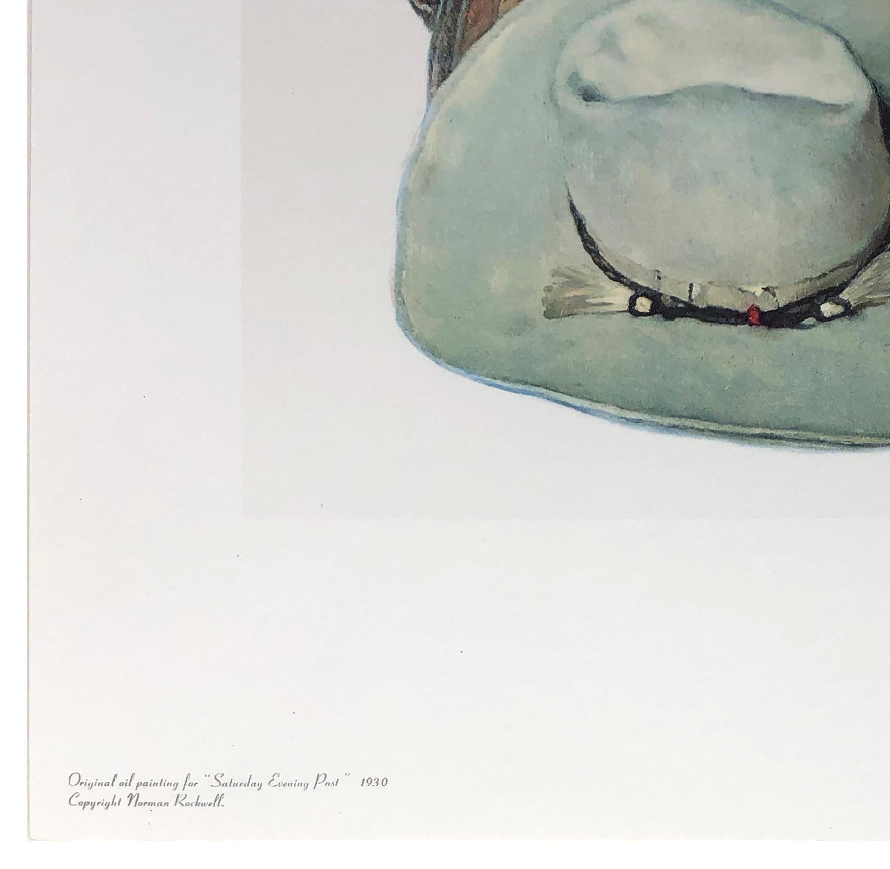 THE TEXAN - American Impressionist Print by Norman Rockwell