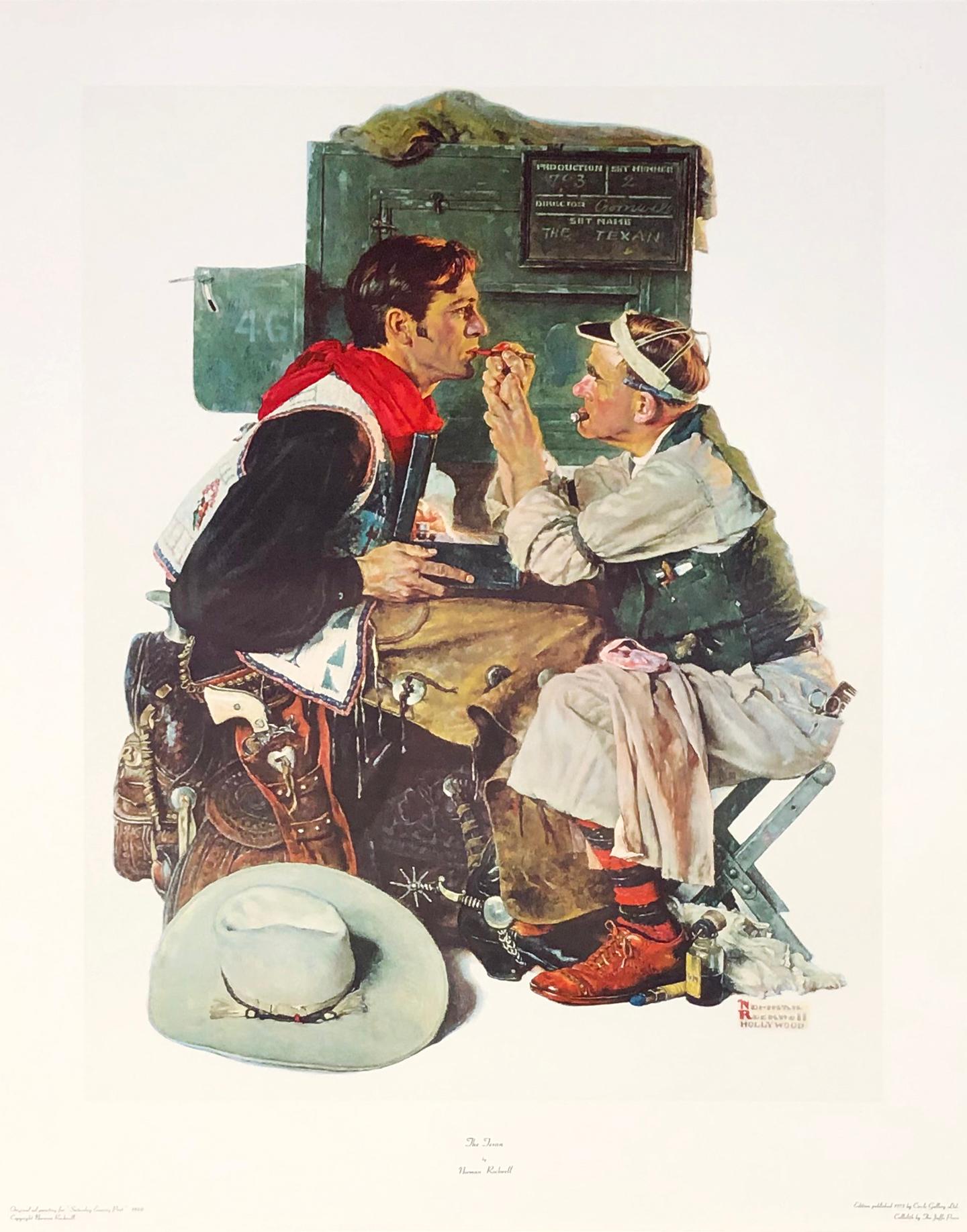 Figurative Print Norman Rockwell - LE TEXAN