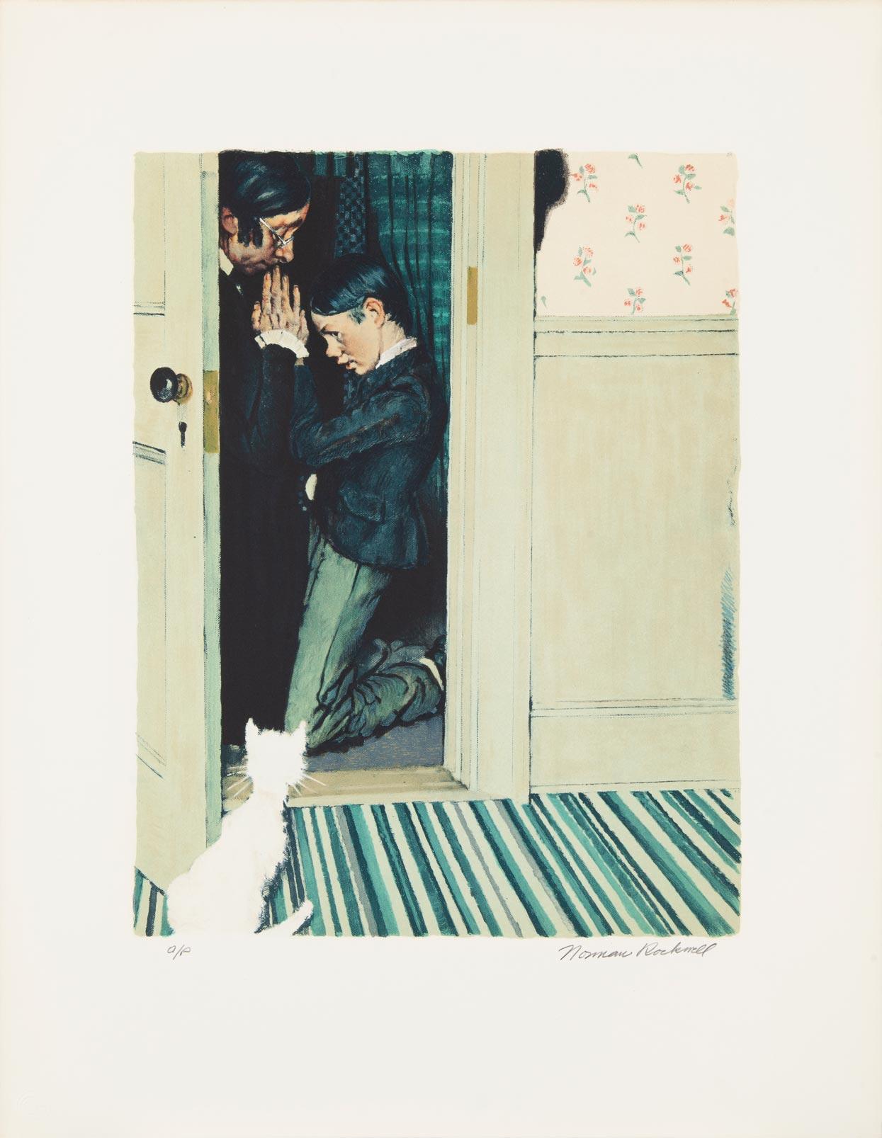 Norman Rockwell, 'Then Miss Watson took me in the closet and prayed', 1972