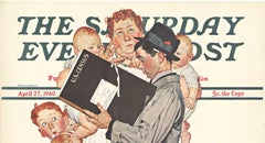 U. S. Census Saturday Evening Post original 1940 vintage poster