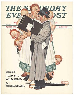 U. S. Census Saturday Evening Post original 1940 Used poster